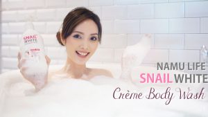 snail white creme body wash