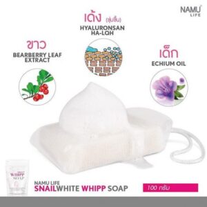 Namu Life Snail White Whipp Soap 100g with Hyaluronic Acid