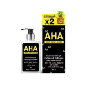 AHA White Body Lotion SPF60 Alpha Arbutin Collagen 300ml bottle