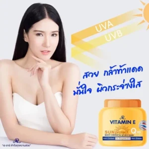 AR Aron Vitamin E Moisturising Cream and Sun Protect Q10 Plus Body Lotion 200g Thailand