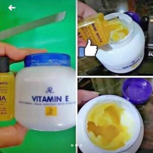 MIMI White AHA Body Serum 30ml and Aron Vitamin E Cream 200g set