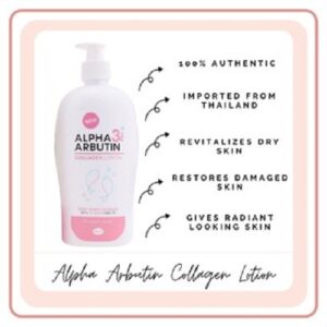 Alpha Arbutin Body Lotion Whitening Collagen 500ml bottle