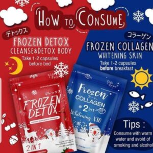 Frozen Collagen 60 Capsules and Frozen Detox 60 Capsules Set