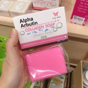 Alpha Arbutin Collagen Soap 80g for Bright and Smooth Skin