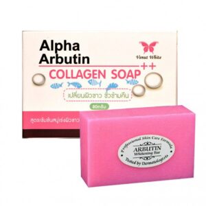 Alpha Arbutin Collagen Soap 80g for Bright and Smooth Skin