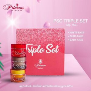 Princess Skin Care Triple Set 3 face creams 10g brightening anti acne skincare