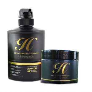 Hiso Keratin Shampoo 250ml and Treatment 280ml hair repair set