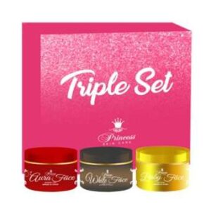 Princess Skin Care Triple Set 3 face creams 10g brightening anti acne skincare