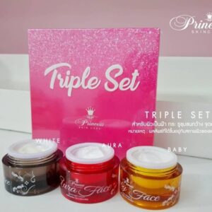Princess Skin Care Triple Set 3 face creams 10g brightening anti acne skincare
