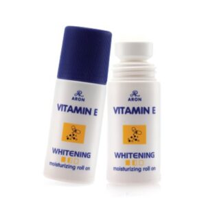 Aron Vitamin E Whitening Moisturizing Roll On 75ml White and Blue Bottles