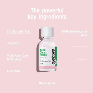 Oxe Cure Acne Clear Potion 15ml Pink Liquid Powder Pimple Treatment