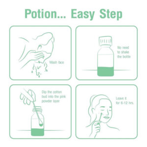 Oxe Cure Acne Clear Potion 15ml Pink Liquid Powder Pimple Treatment