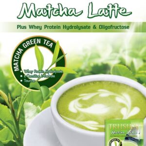 Truslen Matcha Latte Plus Whey Protein Green Tea 10 Sachets Box