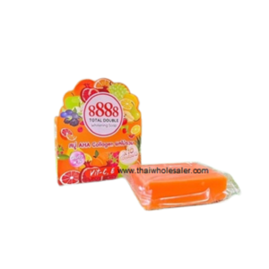 8888 Total Double Whitening Soap AHA Collagen Gluta 80g