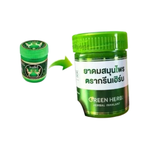 Hongkhu Herbal Inhaler Natural Thai Herb Nasal Aroma Twin Swan New Package 10g