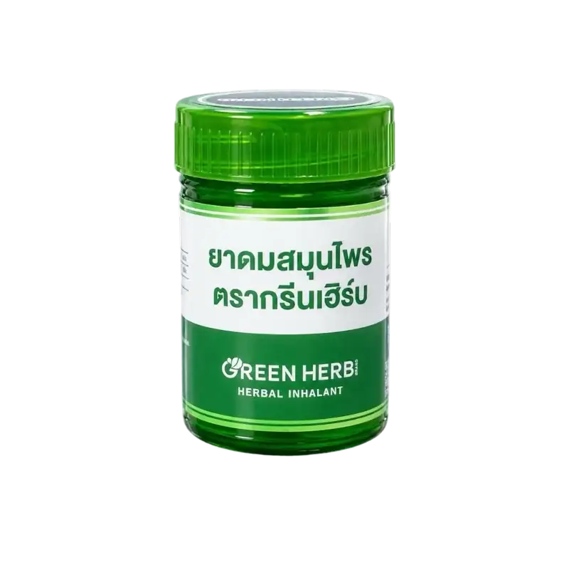 Hongkhu Herbal Inhaler Natural Thai Herb Nasal Aroma Twin Swan New Package 10g