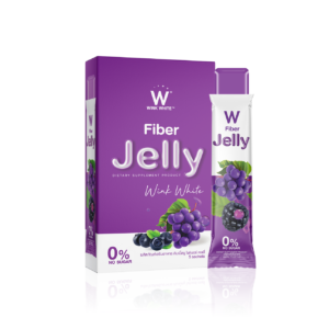 Wink White W Fiber Jelly 5 Sachets Grape Box