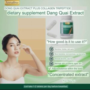 Annalise Dong Quai Extract Plus Collagen Tripeptide 20 Capsules Thailand