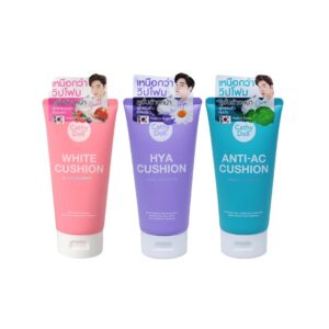 Karmarts Cathy Doll Cushion Facial Foam Cleanser 120ml Tube Pink Green Purple Variants