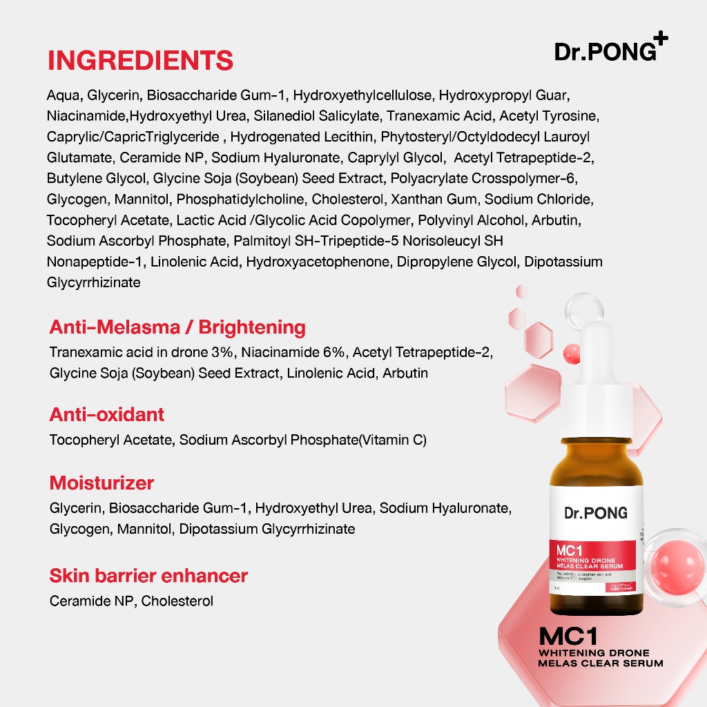 Dr. Pong MC1 Whitening Drone Melas Clear Serum