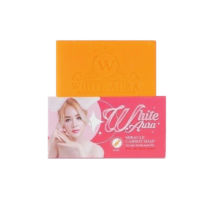 White Aura Extra Miracle Carrot Soap 160g for Bright and Even Skin