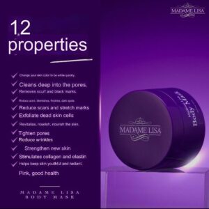 Madame Lisa White Plus Mask 80g and 800g Detox Face Mask