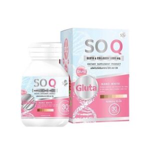 SN Brand SOQ GLUTA Dietary Supplement 30 Tablets Bottle