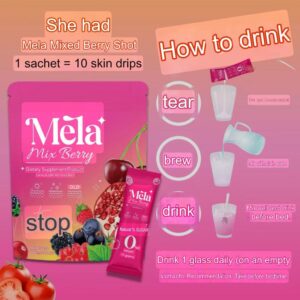 Mela Mix Berry Vitamin Drink 6000mg 15 Sachets Sugar Free