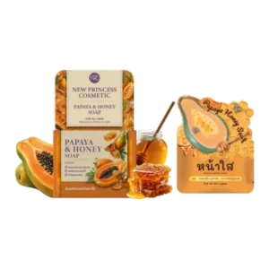 Alternative view of Papaya Honey Soap acne control brightening facial cleanser Thailand