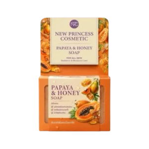New Princess Cosmetic Papaya Honey Soap acne control brightening facial cleanser Thailand