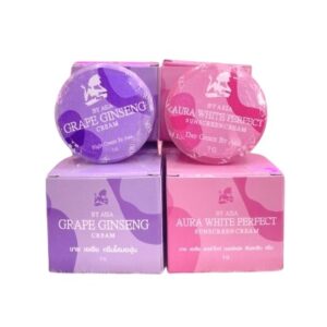 By Asia Aura White Perfect Sunscreen and Grape Ginseng Cream set 5g