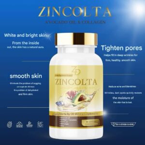 Zincolta 30 softgels collagen zinc dietary supplement