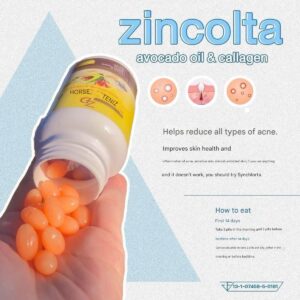 Zincolta 30 softgels collagen zinc dietary supplement