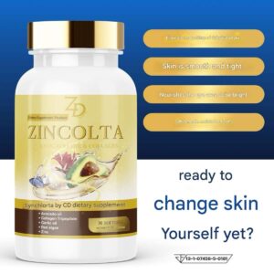 Zincolta 30 softgels collagen zinc dietary supplement