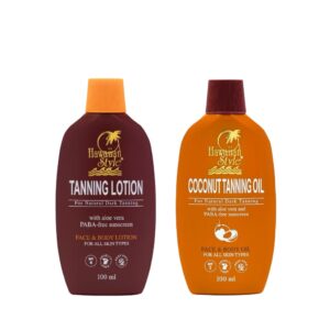 Hawaiian Style Coconut Tanning Oil SPF2 and Tanning Lotion SPF4 100ml tanning products