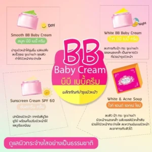 BB Baby Cream Set complete facial skincare set with soap and SPF 60 cream