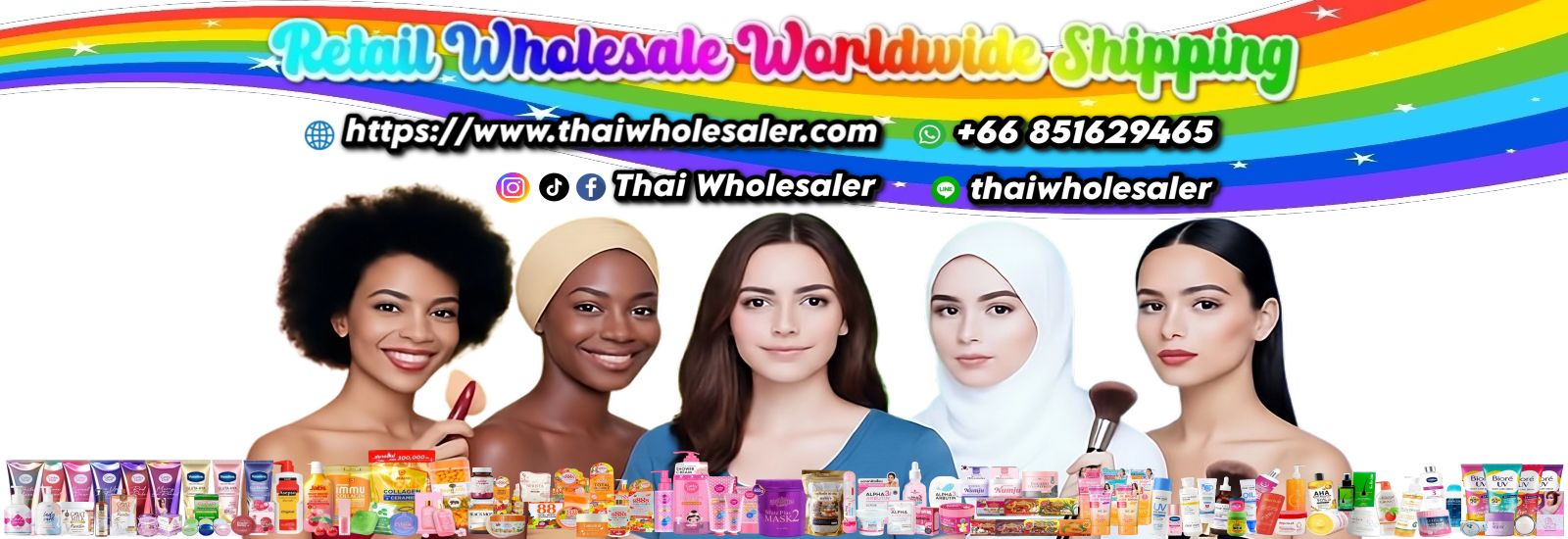 Website banner rainbow white png