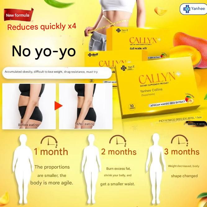 Yanhee Callyn Plus Dietary Supplement 10 tablets with African Mango Seed Extract and L-Carnitine