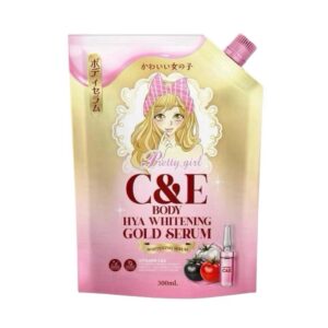 Pretty Girl C&E Serum Hyaluronate Whitening Body Serum 300ml bottle