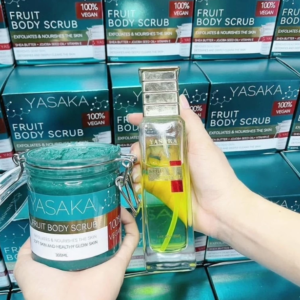 Yasaka Lotion Scrub Oil Set with lotion 500g scrub 500g and body oil 150ml