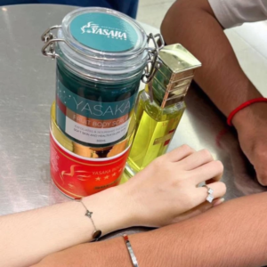 Yasaka Lotion Scrub Oil Set with lotion 500g scrub 500g and body oil 150ml