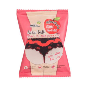 Nami Aura Butt Gluta Collagen Scrub Soap for whitening and brightening dark skin