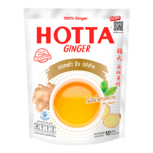 Hotta Ginger 100 percent ginger drink 10 sachets box no sugar added