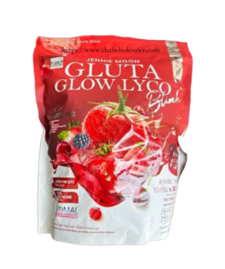 Jennie Moon Gluta Glow Lyco Drink Lycopene Glutathione Skin Brightening Supplement 1 bag 30 Sachets