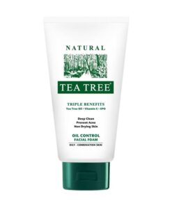 Natural Tea Tree Oil Control Facial Foam acne cleanser for oily and combination skin