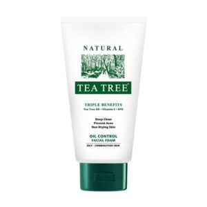 Natural Tea Tree Oil Control Facial Foam acne cleanser for oily and combination skin
