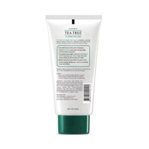 Natural Tea Tree Oil Control Facial Foam acne cleanser for oily and combination skin
