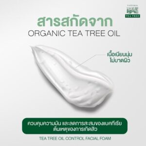 Natural Tea Tree Oil Control Facial Foam acne cleanser for oily and combination skin