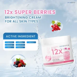 Skin Editor Booster Whitening Concentrate 12X Berries Body Cream 200ml Thailand