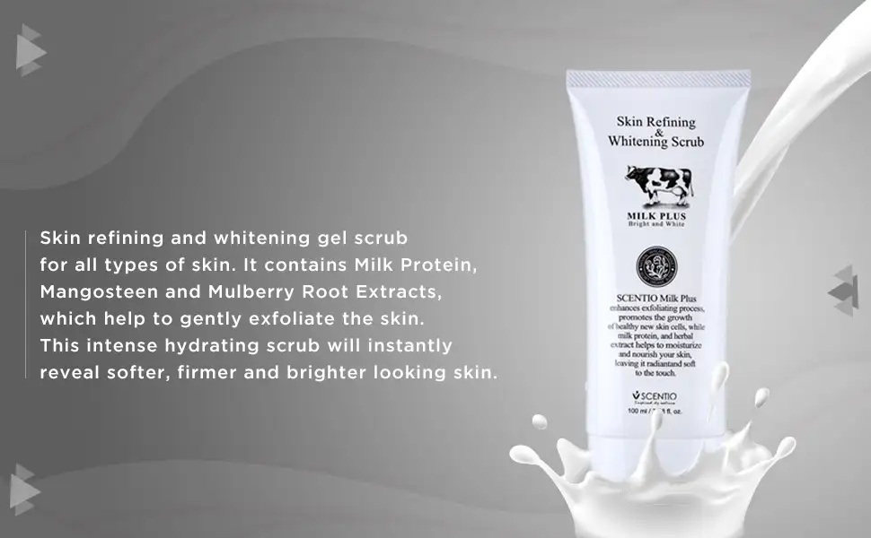 Beauty Buffet Scentio Skin Refining & Brightening Scrub Milk Plus Whitening Gel Scrub 100ml